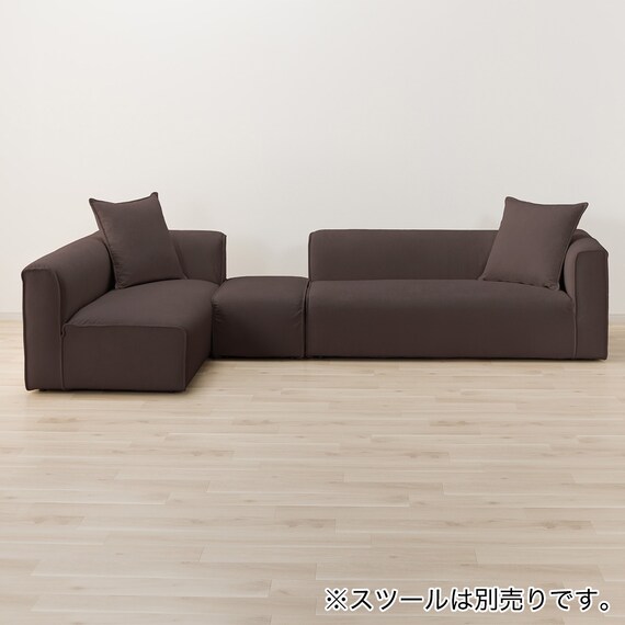 コーナーソファセット 布張りタイプ (SF01 DBR) 5枚目画像
