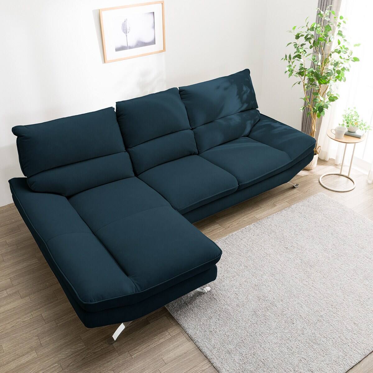 カウチソファ 布張りタイプ (FR03 右カウチ DTBL) | ニトリネット