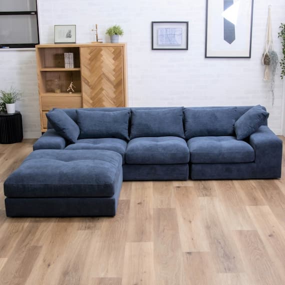 フロアカウチソファ 布張りタイプ (RT NV) 1枚目画像