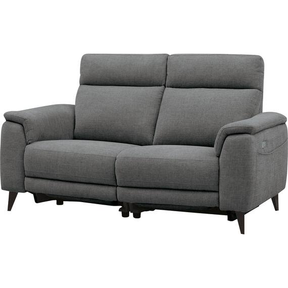 2人掛け 電動リクライニングソファ 布張りタイプ(LB07 DGY) 1枚目画像