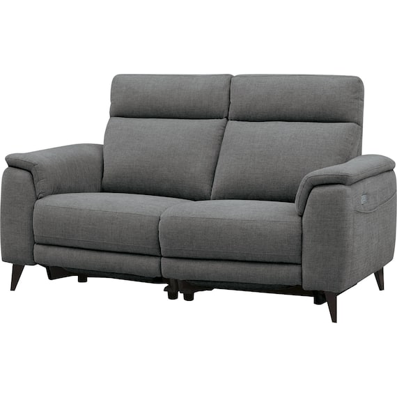 2人掛け 電動リクライニングソファ 布張りタイプ(LB07 DGY) 1枚目画像