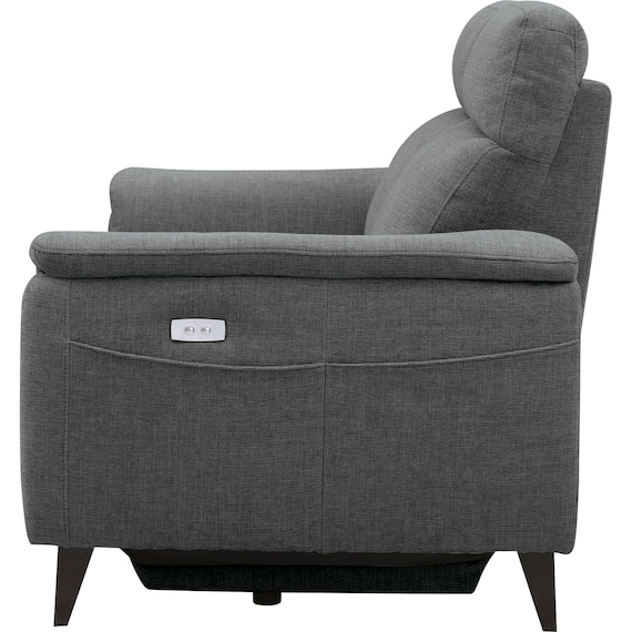 2人掛け 電動リクライニングソファ 布張りタイプ(LB07 DGY) 3枚目画像