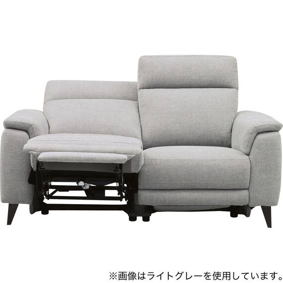 2人掛け 電動リクライニングソファ 布張りタイプ(LB07 DGY) 4枚目画像