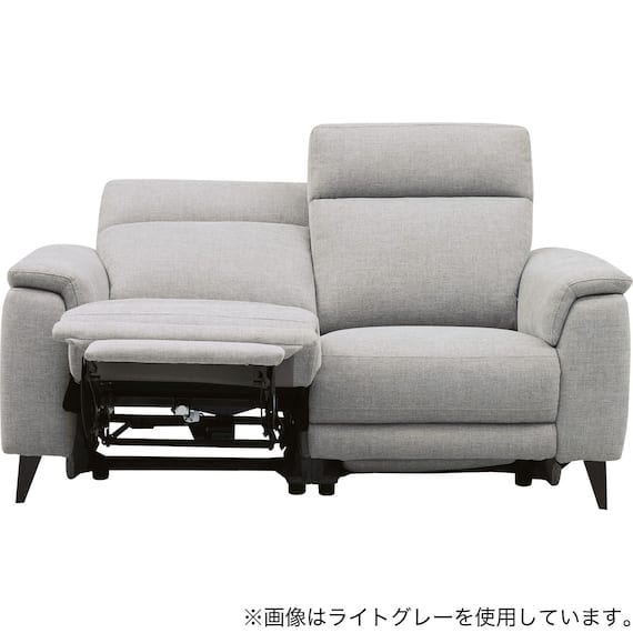 2人掛け 電動リクライニングソファ 布張りタイプ(LB07 DGY) 4枚目画像