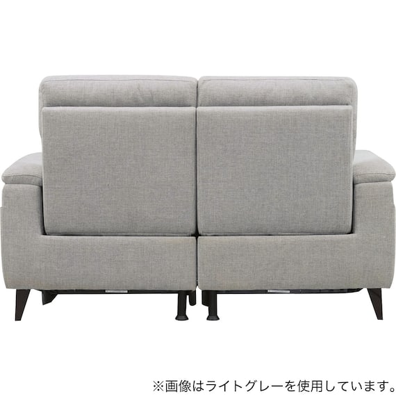 2人掛け 電動リクライニングソファ 布張りタイプ(LB07 DGY) 6枚目画像