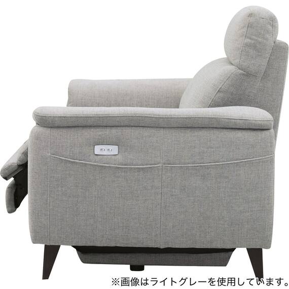 2人掛け 電動リクライニングソファ 布張りタイプ(LB07 DGY) 7枚目画像