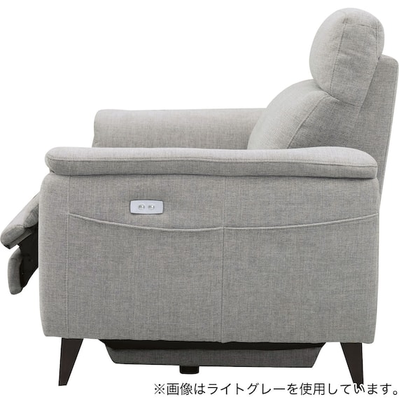 2人掛け 電動リクライニングソファ 布張りタイプ(LB07 DGY) 7枚目画像