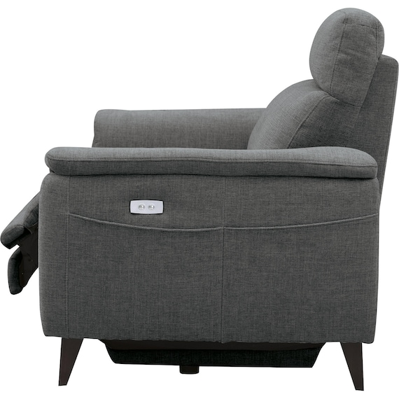 2人掛け 電動リクライニングソファ 布張りタイプ(LB07 DGY) 7枚目画像