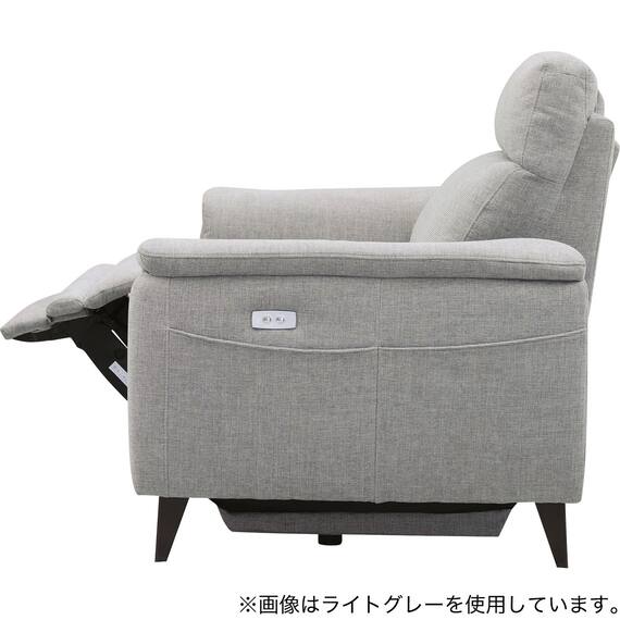 2人掛け 電動リクライニングソファ 布張りタイプ(LB07 DGY) 8枚目画像