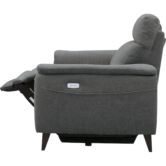 2人掛け 電動リクライニングソファ 布張りタイプ(LB07 DGY) 8枚目画像