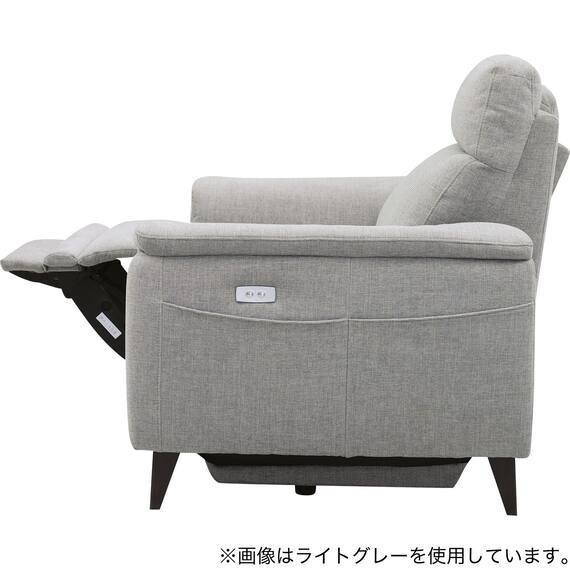 2人掛け 電動リクライニングソファ 布張りタイプ(LB07 DGY) 9枚目画像
