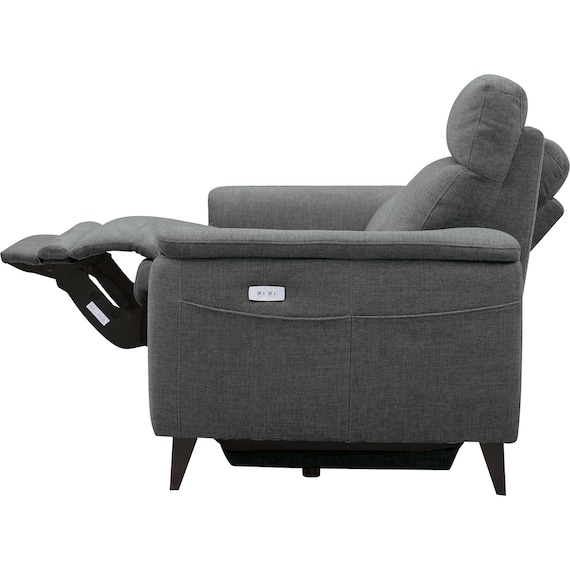 2人掛け 電動リクライニングソファ 布張りタイプ(LB07 DGY) 10枚目画像