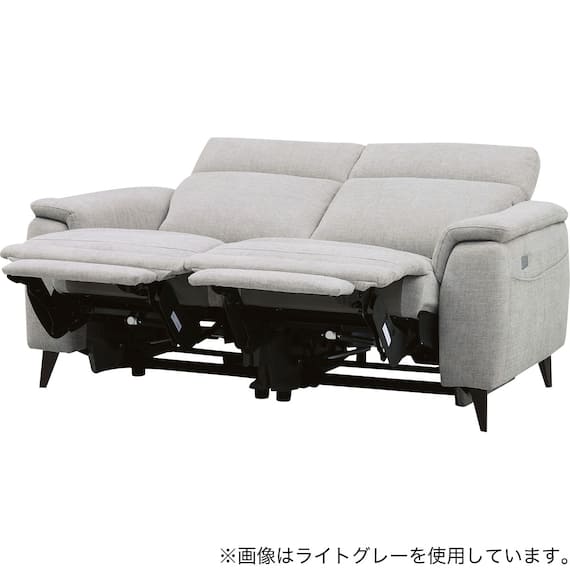 2人掛け 電動リクライニングソファ 布張りタイプ(LB07 DGY) 11枚目画像