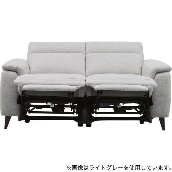 2人掛け 電動リクライニングソファ 布張りタイプ(LB07 DGY) 12枚目画像