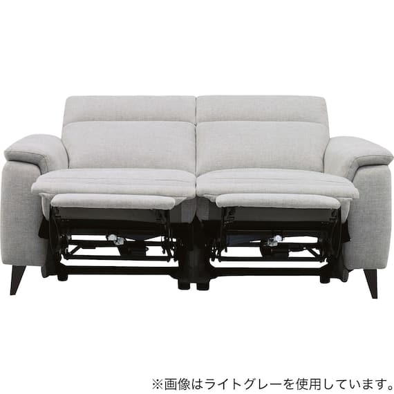 2人掛け 電動リクライニングソファ 布張りタイプ(LB07 DGY) 12枚目画像