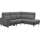 コーナー電動リクライニングソファ 布張りタイプ(LB07 左コーナー DGY) 1枚目画像