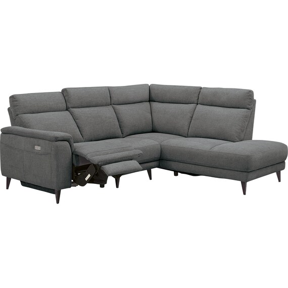 コーナー電動リクライニングソファ 布張りタイプ(LB07 左コーナー DGY) 4枚目画像