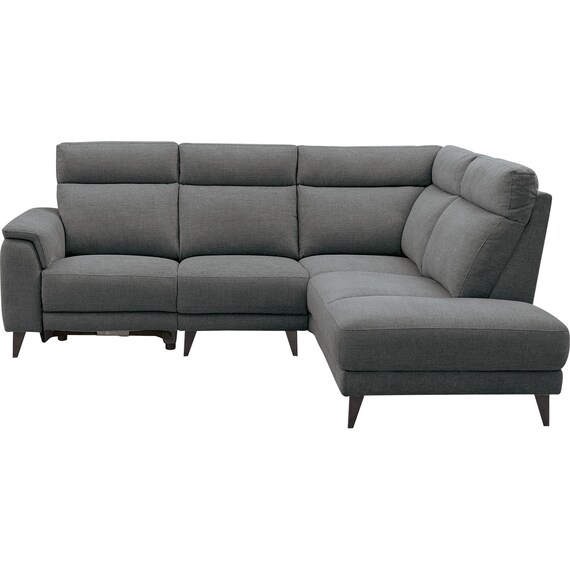 コーナー電動リクライニングソファ 布張りタイプ(LB07 左コーナー DGY) 6枚目画像