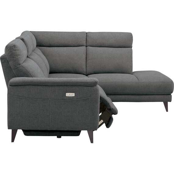 コーナー電動リクライニングソファ 布張りタイプ(LB07 左コーナー DGY) 8枚目画像