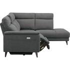 コーナー電動リクライニングソファ 布張りタイプ(LB07 左コーナー DGY) 9枚目画像