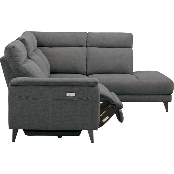 コーナー電動リクライニングソファ 布張りタイプ(LB07 左コーナー DGY) 9枚目画像