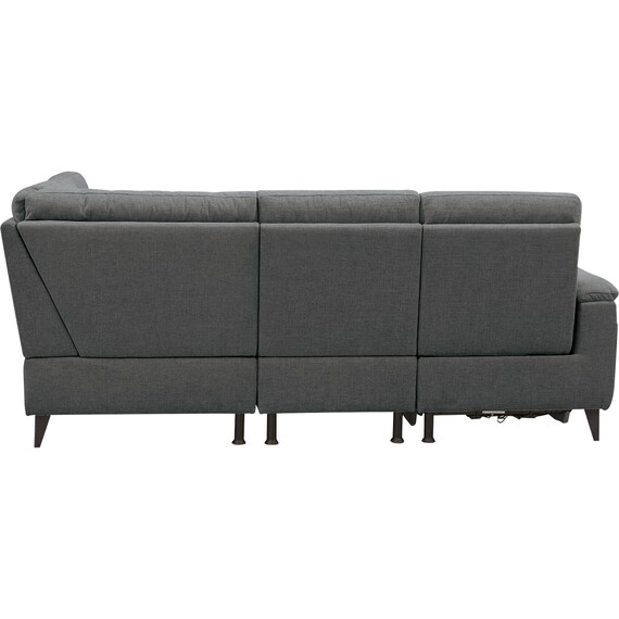 コーナー電動リクライニングソファ 布張りタイプ(LB07 左コーナー DGY) 12枚目画像