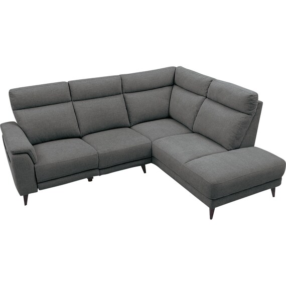 コーナー電動リクライニングソファ 布張りタイプ(LB07 左コーナー DGY) 15枚目画像