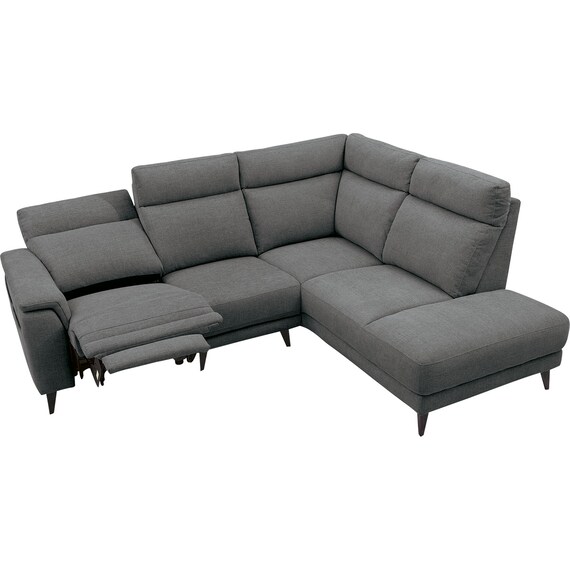 コーナー電動リクライニングソファ 布張りタイプ(LB07 左コーナー DGY) 16枚目画像