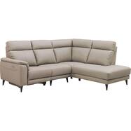 コーナー電動リクライニングソファ 本革(一部合成皮革)タイプ (LB07)