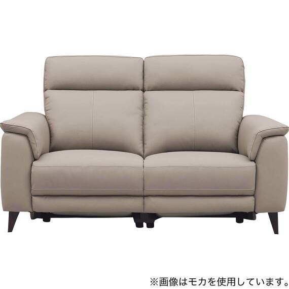 2人掛け 電動リクライニングソファ 本革(一部合成皮革)タイプ(LB07 DBR) 2枚目画像