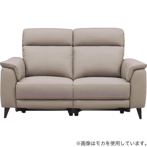 2人掛け 電動リクライニングソファ 本革(一部合成皮革)タイプ(LB07 DBR) 2枚目画像