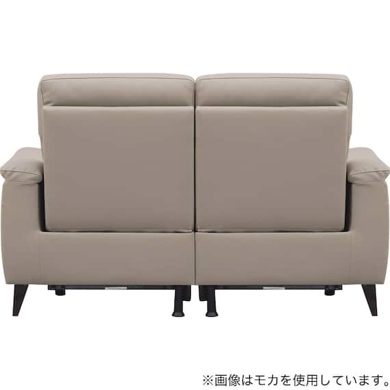 2人掛け 電動リクライニングソファ 本革(一部合成皮革)タイプ(LB07 DBR) 4枚目画像
