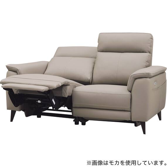 2人掛け 電動リクライニングソファ 本革(一部合成皮革)タイプ(LB07 DBR) 5枚目画像
