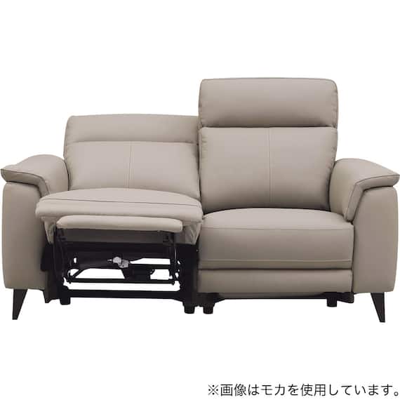 2人掛け 電動リクライニングソファ 本革(一部合成皮革)タイプ(LB07 DBR) 6枚目画像
