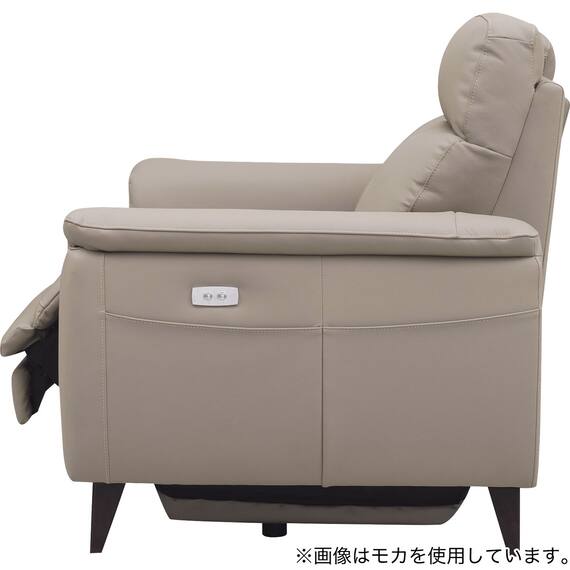 2人掛け 電動リクライニングソファ 本革(一部合成皮革)タイプ(LB07 DBR) 7枚目画像