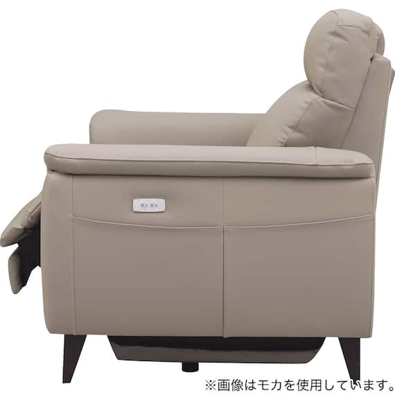 2人掛け 電動リクライニングソファ 本革(一部合成皮革)タイプ(LB07 DBR) 7枚目画像