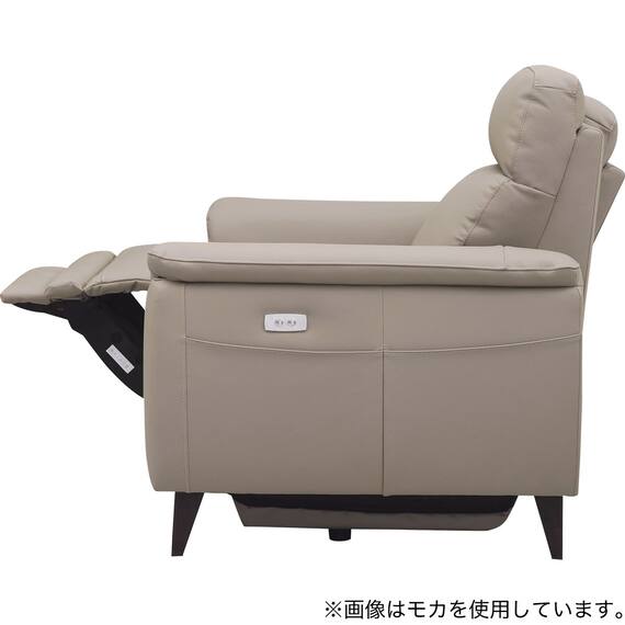 2人掛け 電動リクライニングソファ 本革(一部合成皮革)タイプ(LB07 DBR) 9枚目画像