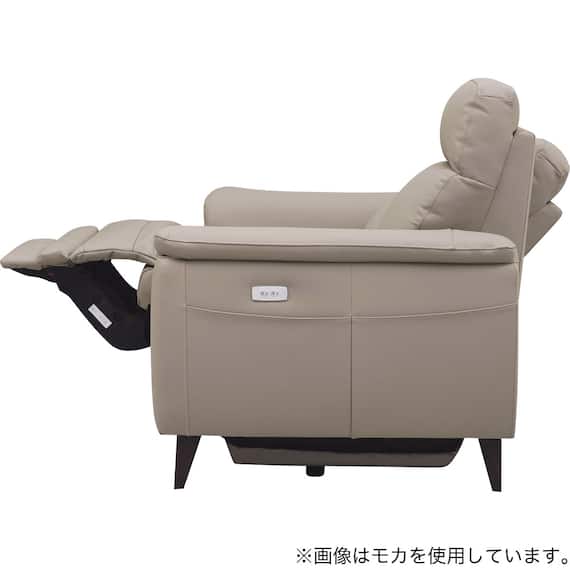 2人掛け 電動リクライニングソファ 本革(一部合成皮革)タイプ(LB07 DBR) 10枚目画像