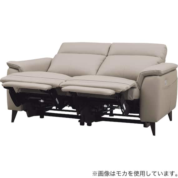 2人掛け 電動リクライニングソファ 本革(一部合成皮革)タイプ(LB07 DBR) 11枚目画像
