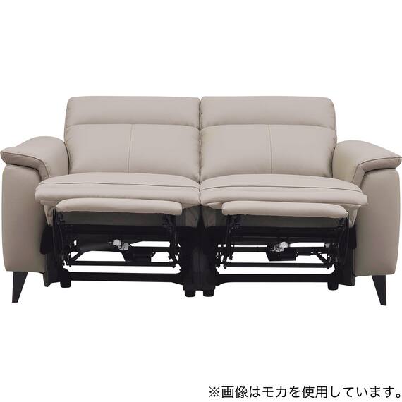 2人掛け 電動リクライニングソファ 本革(一部合成皮革)タイプ(LB07 DBR) 12枚目画像