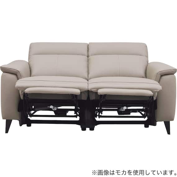 2人掛け 電動リクライニングソファ 本革(一部合成皮革)タイプ(LB07 DBR) 12枚目画像