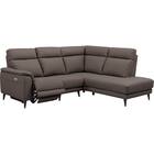 コーナー電動リクライニングソファ 本革(一部合成皮革)タイプ(LB07 左コーナー DBR) 2枚目画像