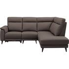 コーナー電動リクライニングソファ 本革(一部合成皮革)タイプ(LB07 左コーナー DBR) 6枚目画像