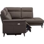 コーナー電動リクライニングソファ 本革(一部合成皮革)タイプ(LB07 左コーナー DBR) 9枚目画像