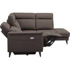 コーナー電動リクライニングソファ 本革(一部合成皮革)タイプ(LB07 左コーナー DBR) 11枚目画像