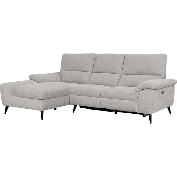 電動カウチソファ 布張りタイプ (LB033-2 右カウチ GY) 1枚目画像