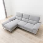 カウチソファ 布張りタイプ (LB033-2 右カウチ GY) 4枚目画像