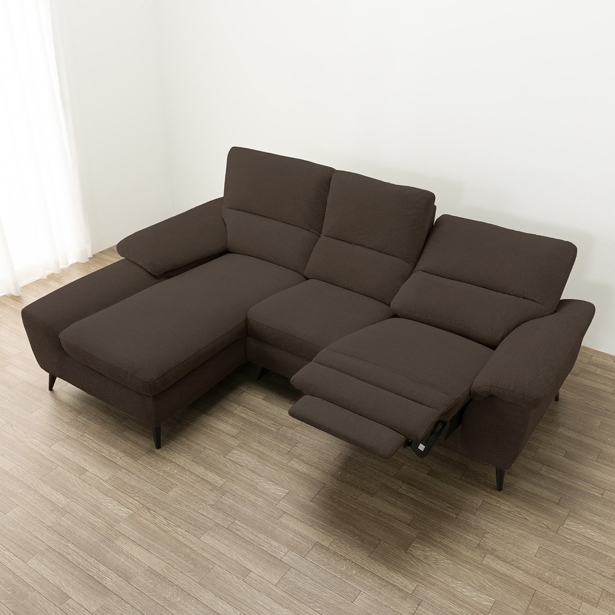 電動カウチソファ 布張りタイプ (LB033-2 右カウチ DBR) | ニトリ