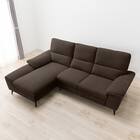 カウチソファ 布張りタイプ (LB033-2 右カウチ DBR) 4枚目画像