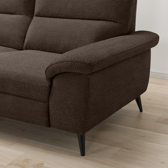 カウチソファ 布張りタイプ (LB033-2 右カウチ DBR) 8枚目画像